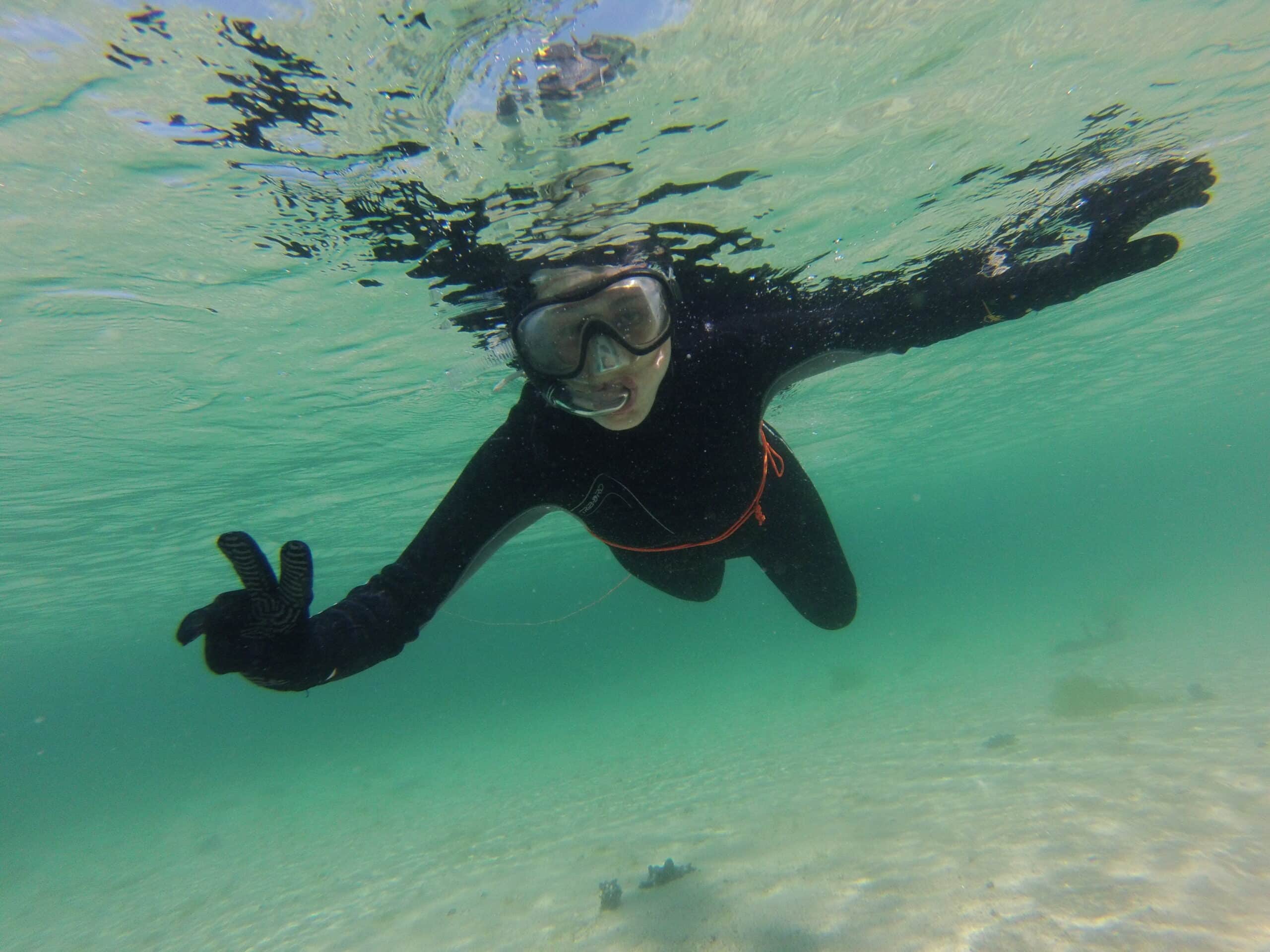 snorkel en el islote areoso